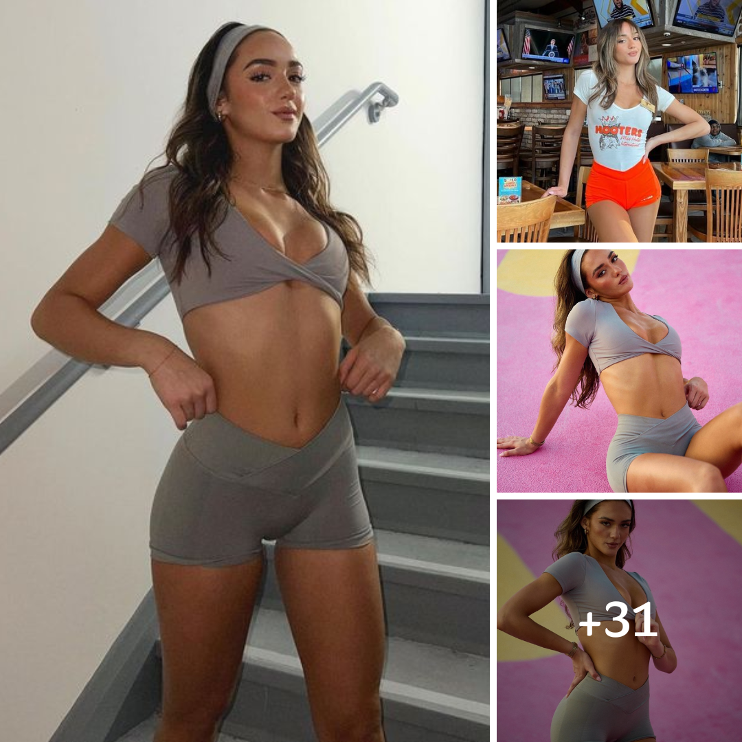 Hooters girl Madison Nova goes from waitress to gym bunny as she models skimpy lycra