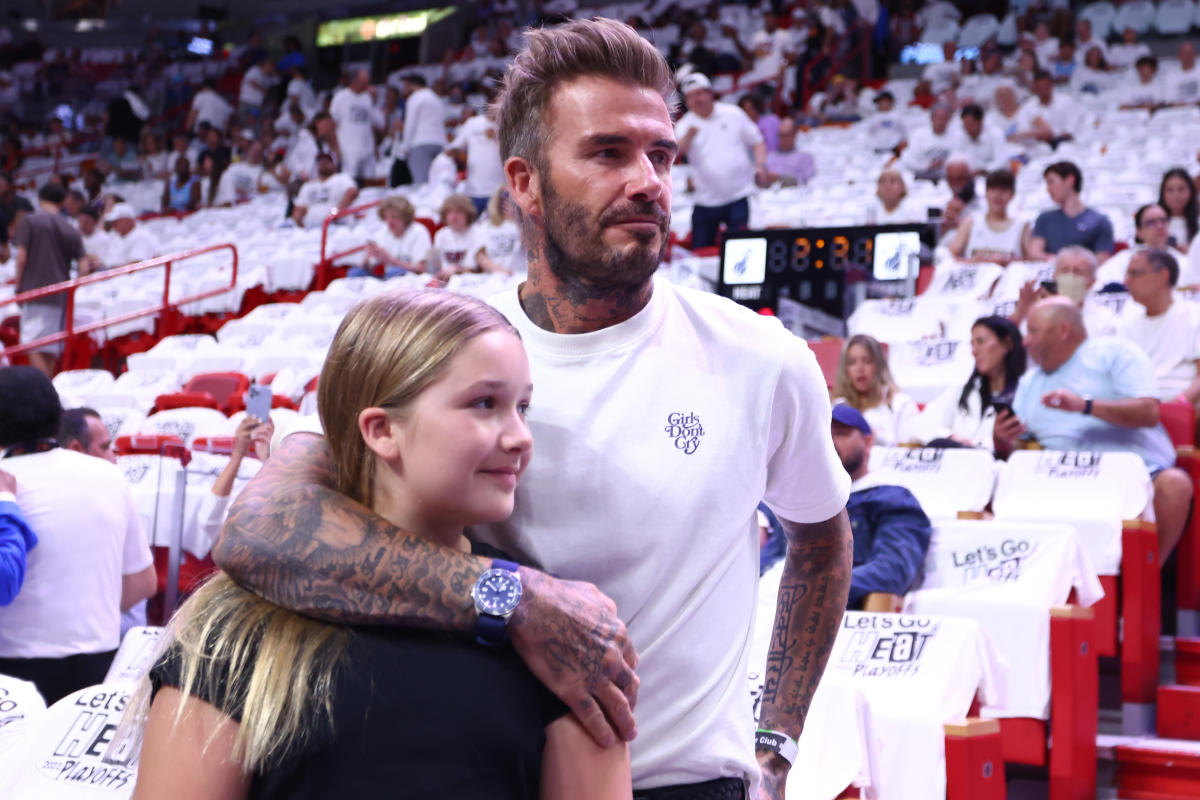 David Beckham shares a photo of his makeover, courtesy of his daughter,  Harper