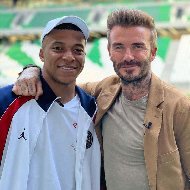 David Beckham and Kylian Mbappe