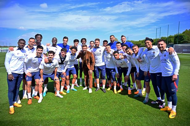 PSQ's squad were delighted to see Beckham at training