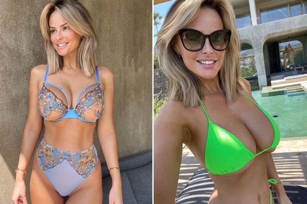 Rhian Sugden slips into skimpy peach lingerie in snaps with cheeky message  - Daily Star