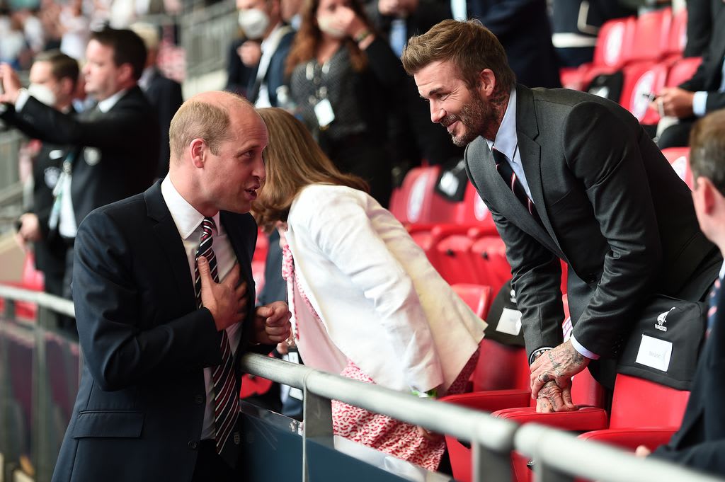 William and David Beckham at Euro 2020