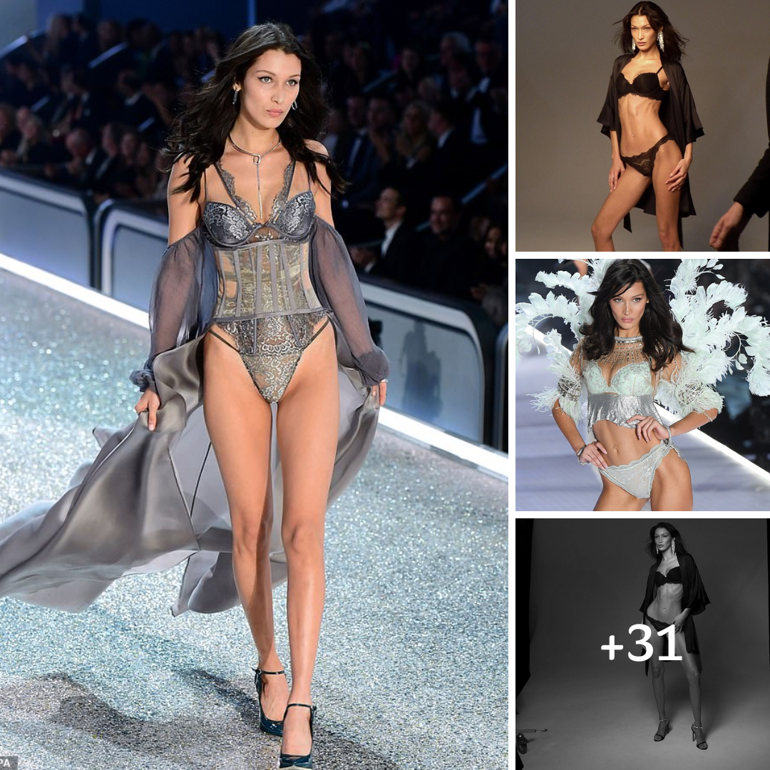 Bella Hadid showcases jaw-dropping figure in Victoria’s Secret lingerie