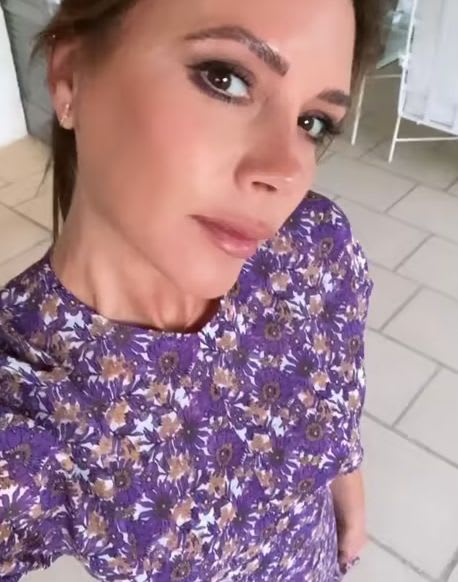 victoria beckham floral dress