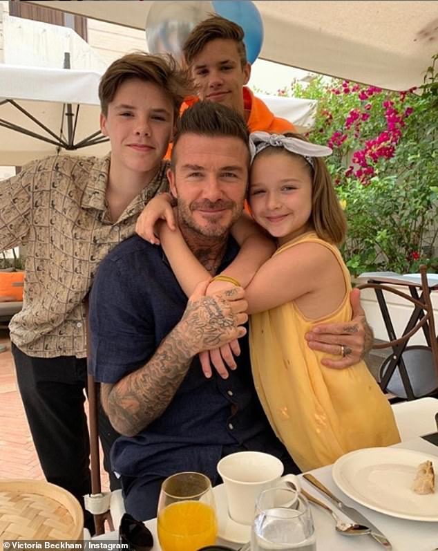 David Beckham poses for sweet snap with daughter Harper, 7, as he enjoys  Father's Day in Seville | Daily Mail Online