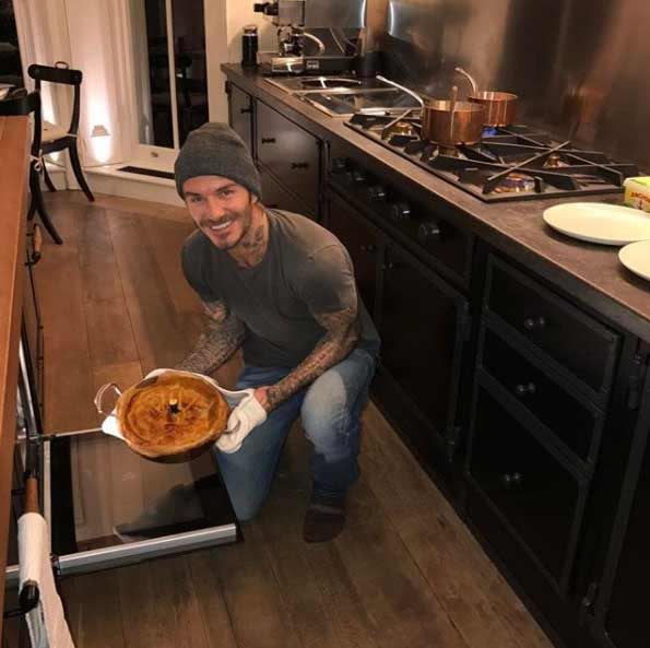 david beckham kitchen