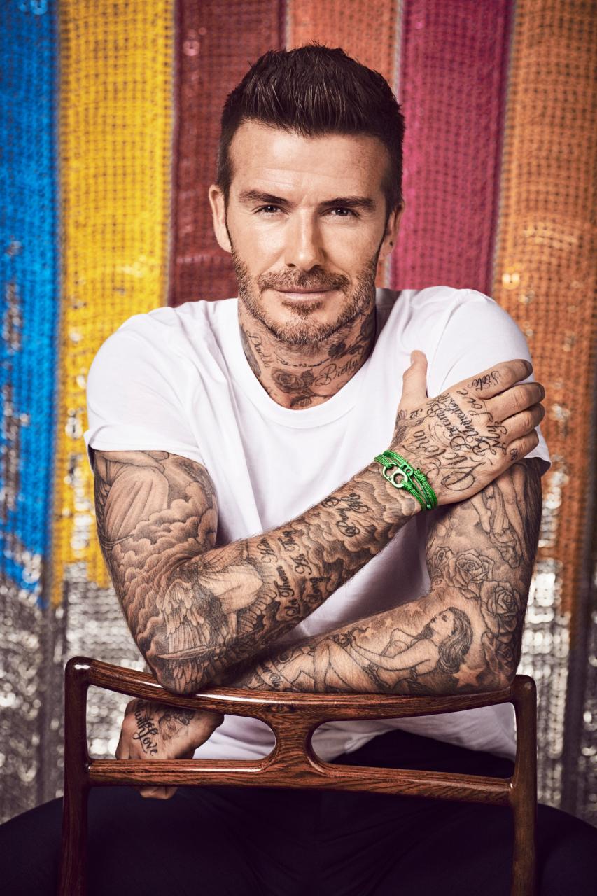 Image may contain David Beckham Skin Human Person and Tattoo