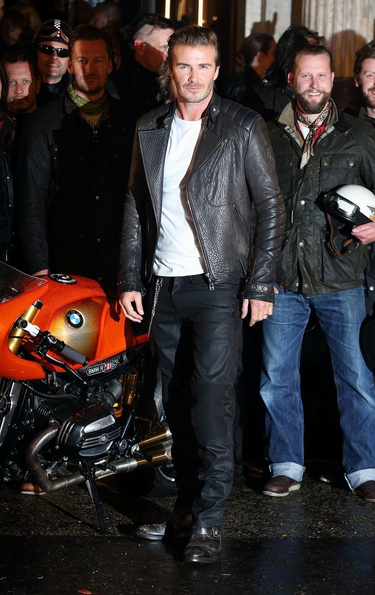 Best Dressed - David Beckham - Leather Jacket | Best dressed man, David ...