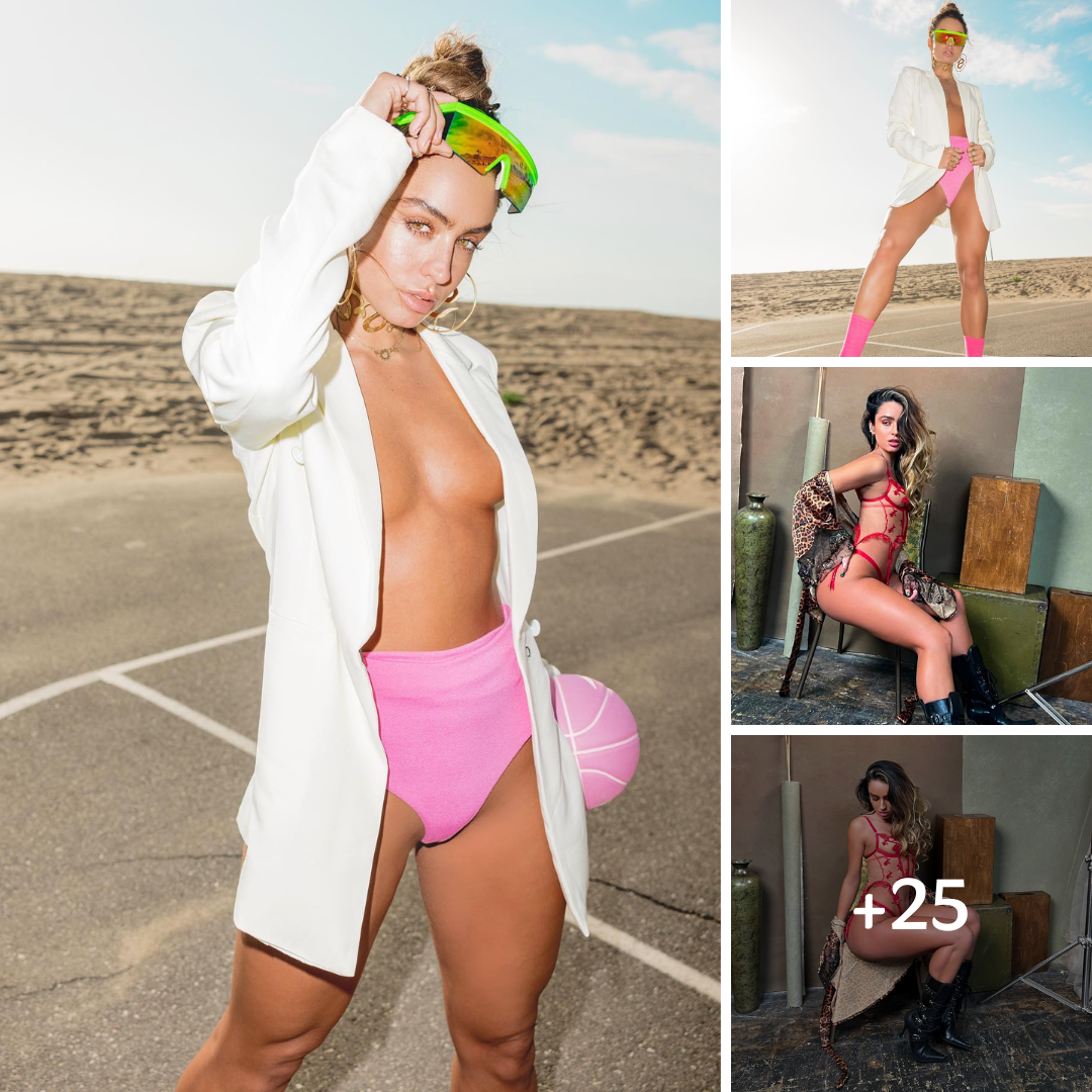 Sommer Ray Wears Nothing Beneath Her Open Jacket In The Desert