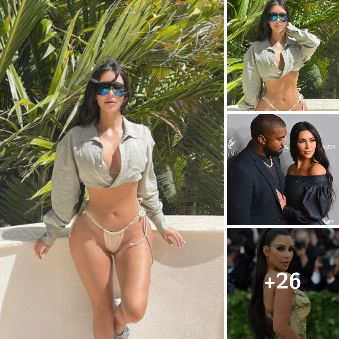 Kim Kardashian looks amazing in tiny bikini after saying she’s ‘ready to be happy’