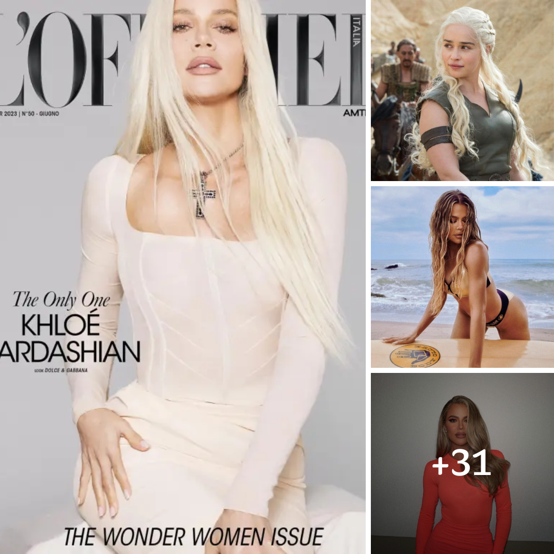 Khloe Kardashian looks unrecognizable with ice blond hair and frail frame for L’Officiel magazine cover