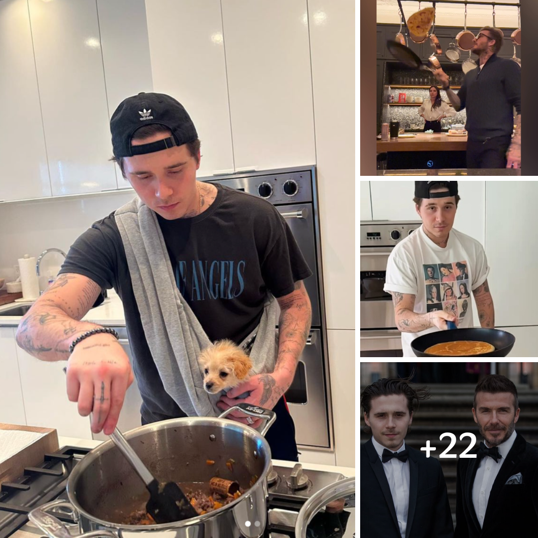 Brooklyn Beckham said he always has ‘little cooking competitions’ with his dad David