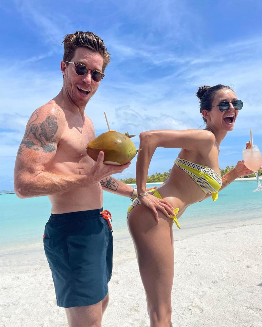 Nina Dobrev and Shaun White in Maldives June 25, 2022