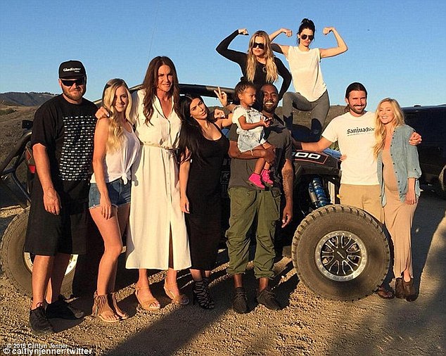 Supportive family: Kourtney, Kim and Khloe Kardashian are slated to be in attendance as well as Cassandra, Burt and Brody Jenner (pictured on Caitlyn's first Father's Day as a transgender woman)