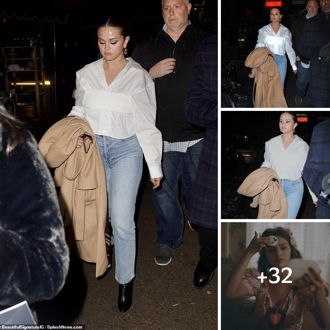 Selena Gomez makes the most of a toned-down outfit while heading to dinner in New York City