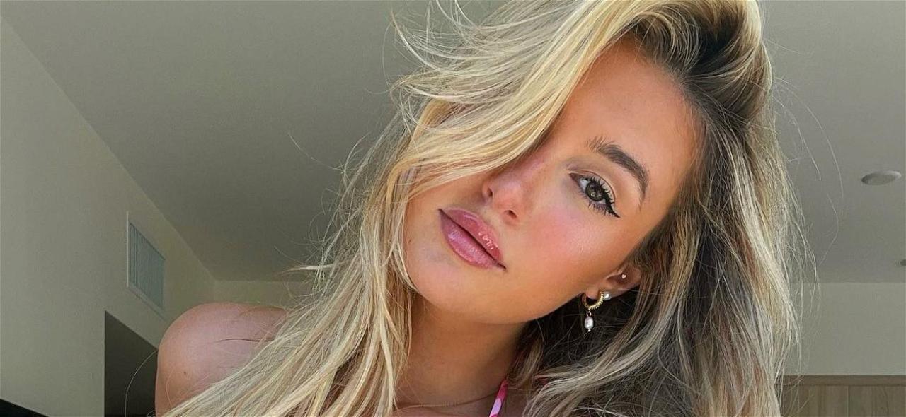 Carly Lawrence Teases Big News In A Strappy Orange Bikini