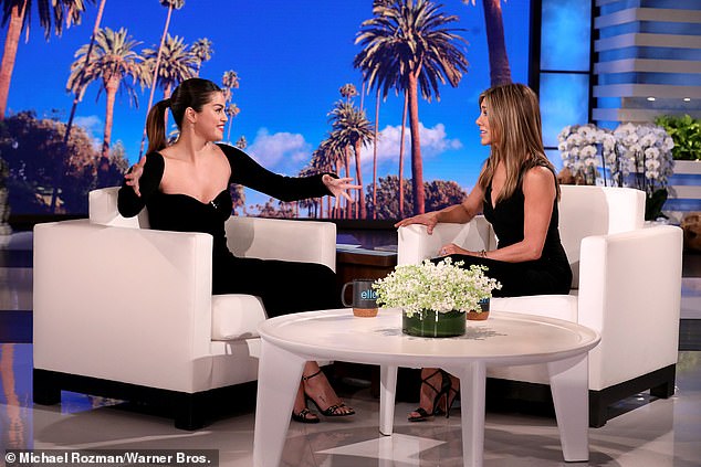 Big fan: Jennifer confirmed that Selena was a huge Friends fan and that they were both connoisseurs of pizza; still from The Ellen DeGeneres Show