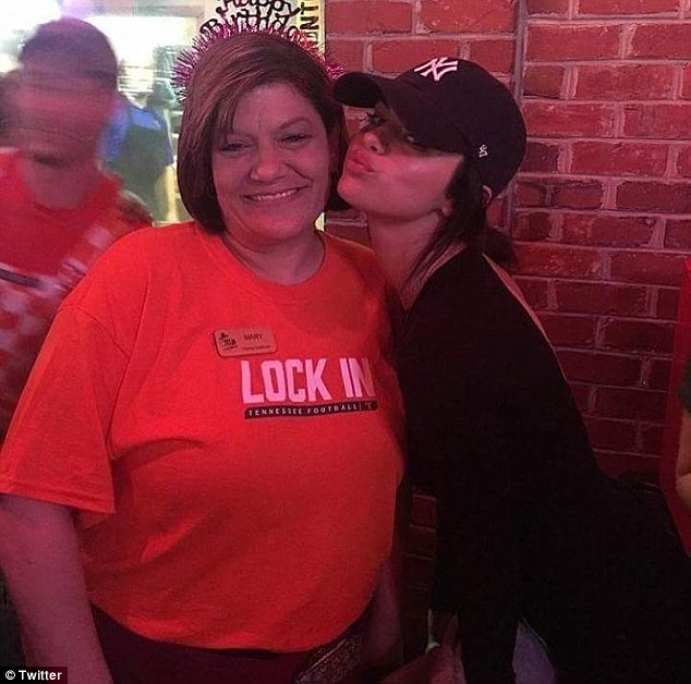 Fan friendly: The star was also spotted at a Texas Roadhouse restaurant with her family this past week, where she stopped for photos with fans 