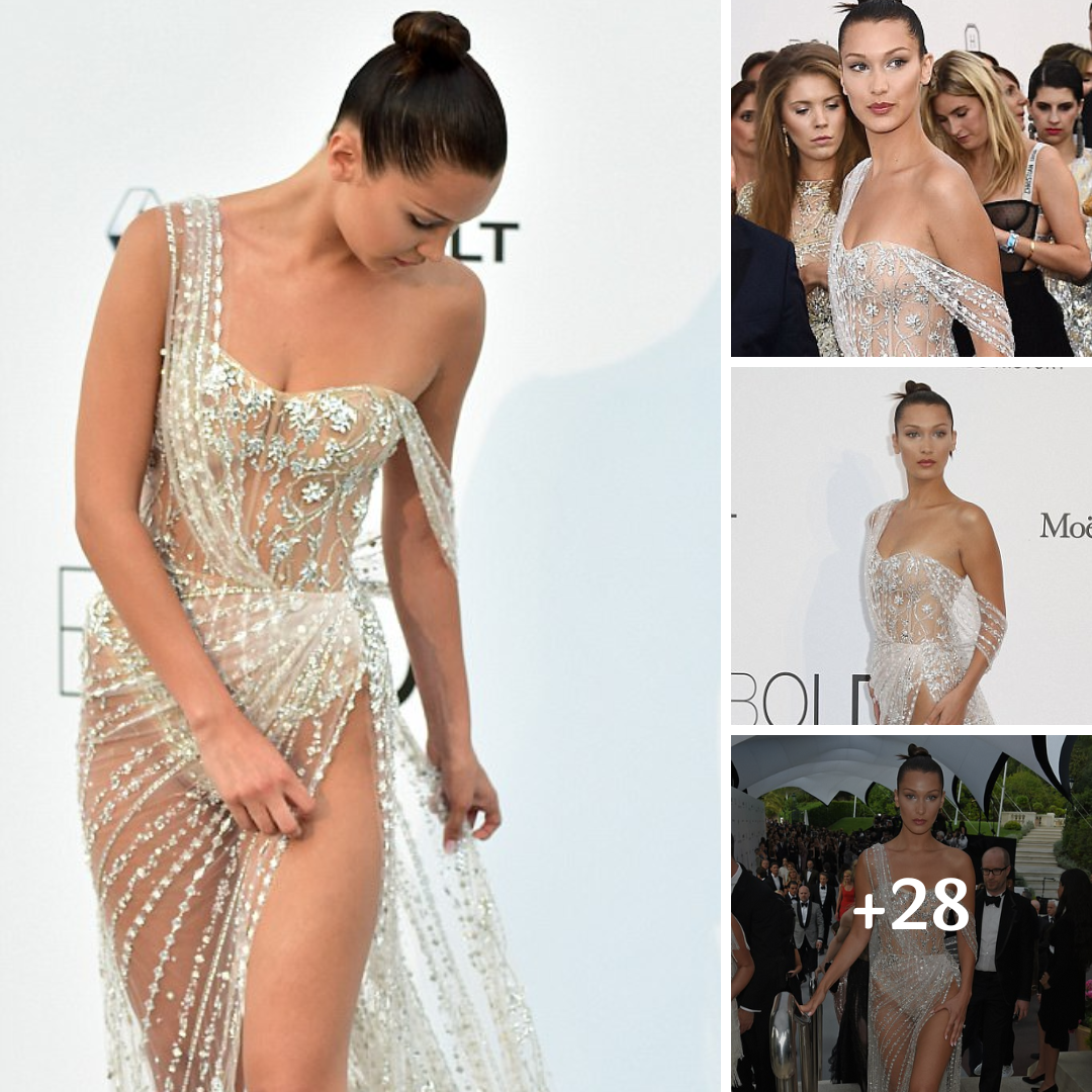 Bella Hadid suffers wardrobe malfunction at Cannes gala