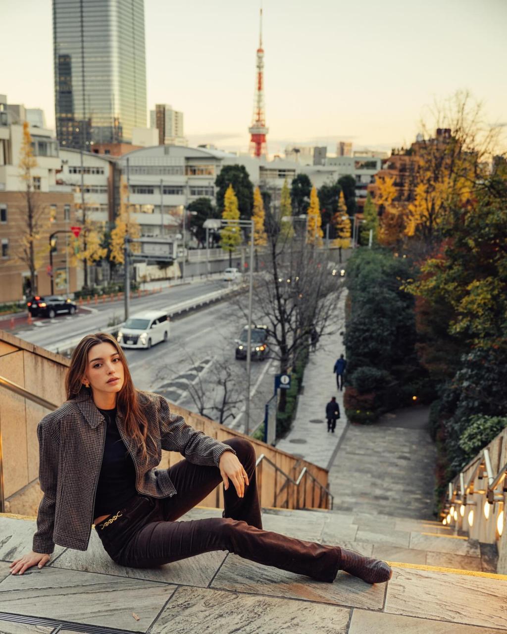 Celine Farach stuns in her latest photoshoot with her captivating smile and alluring figure