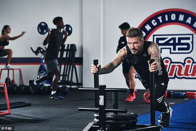 Getting involved: Beckham was announced as a global partner for F45 in 2021 after being introduced to the Australian chain by Hollywood star Mark Wahlberg