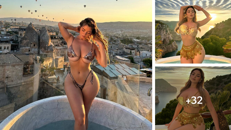 Demi Rose Stuns In Tiny Snakeskin-Print Bikini At ‘Sunrise’