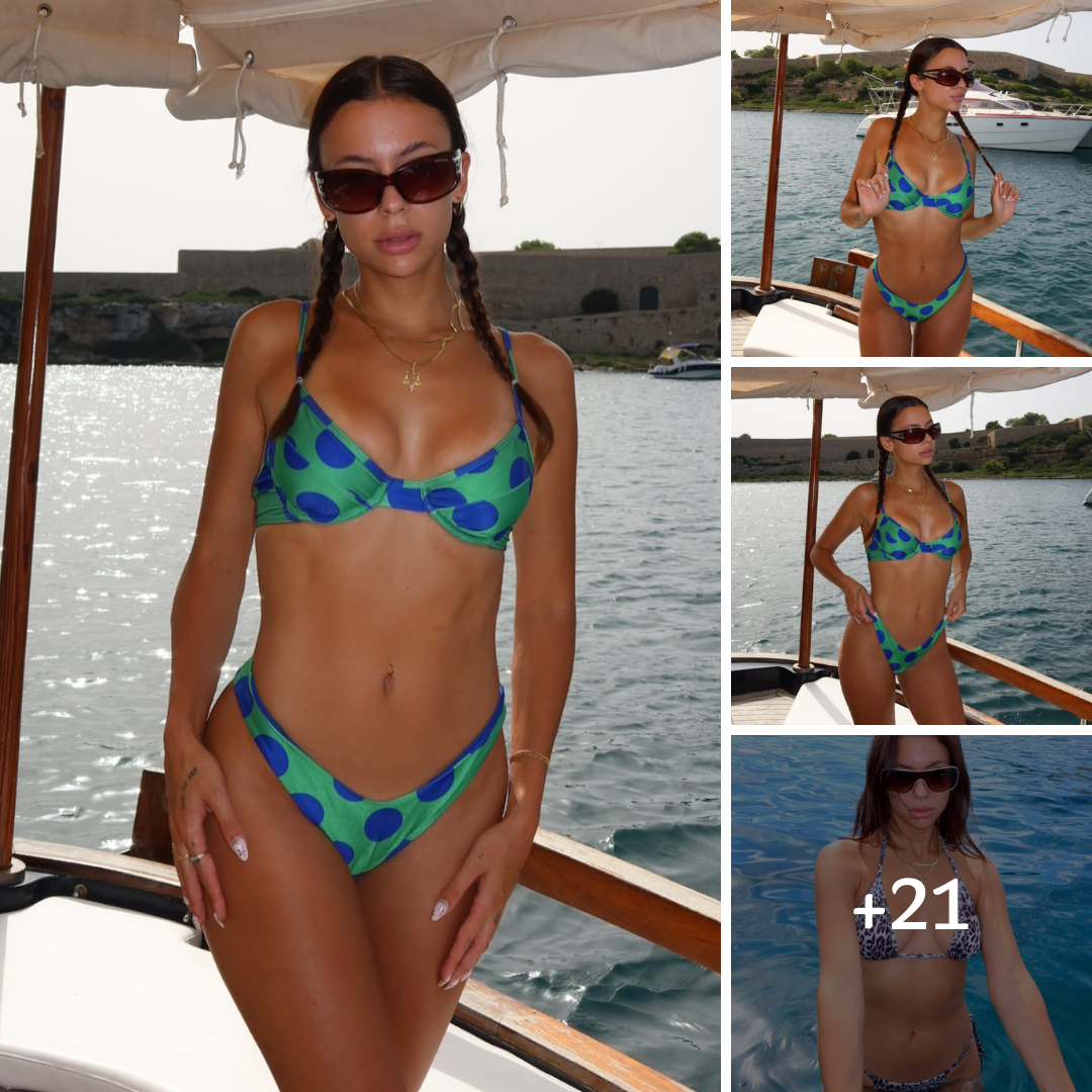 Kayla Richart In Polka Dot Two-Piece Is ‘Somewhere On A Boat’