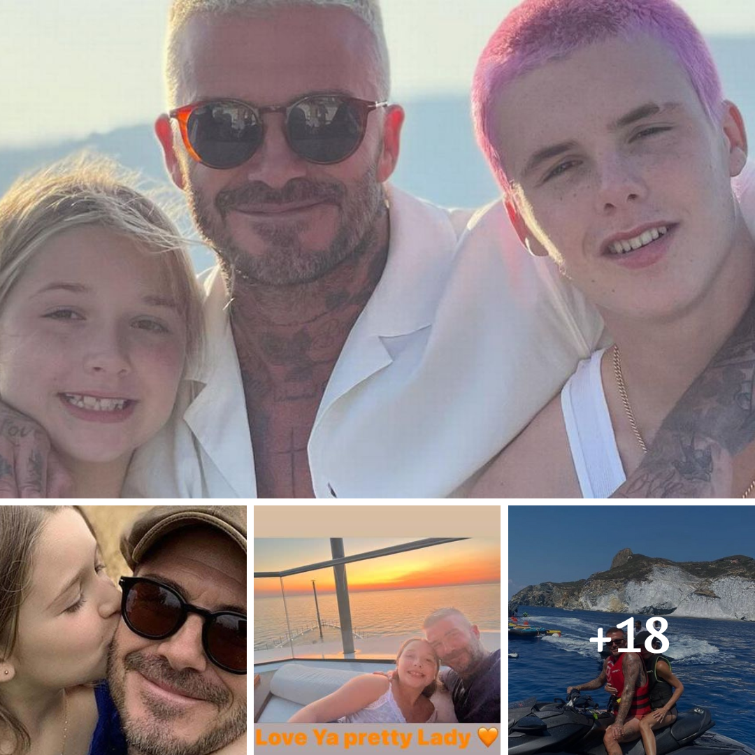 Harper Seven and David Beckham are the sweetest duo in glowing holiday snap