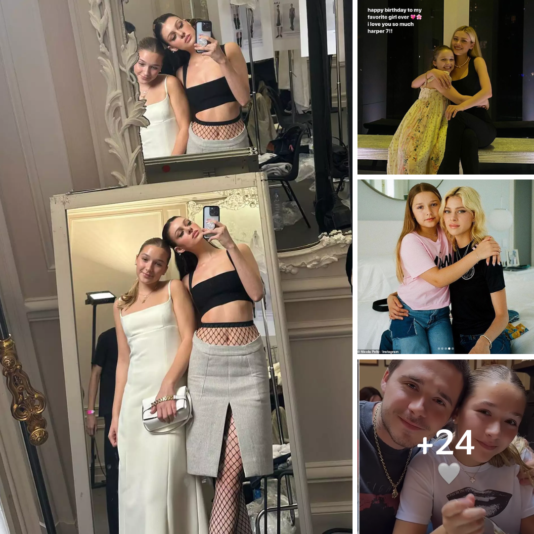 Nicola Peltz Shares Cute Moment with ‘Baby Sis’ Harper Beckham Backstage at Victoria Beckham Show