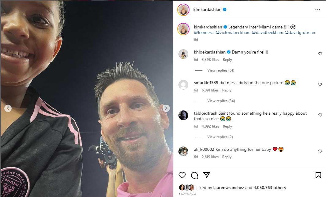 Lionel Messi snubs Kim Kardashian