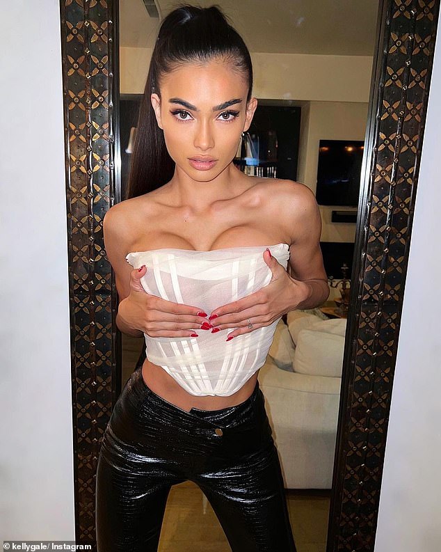 Denial: Victoria's Secret model Kelly Gale (pictured) has denied over-exercising or starving herself to maintain a slender frame