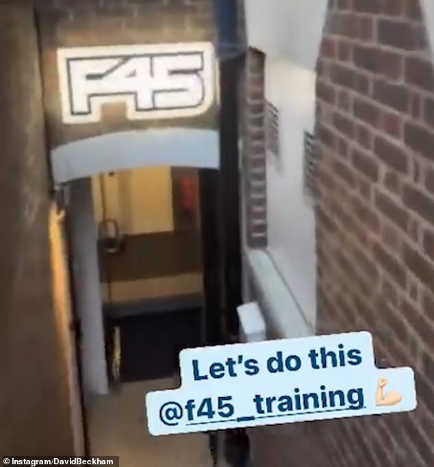 Here we go: Sharing a video with Instagram followers, the retired Manchester United and England ace was seen wearily descending a set of steps outside the studio