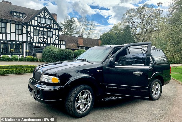 Up for grabs: The former professional footballer, 46, was one of the first people to have a Lincoln Navigator shipped out of the US