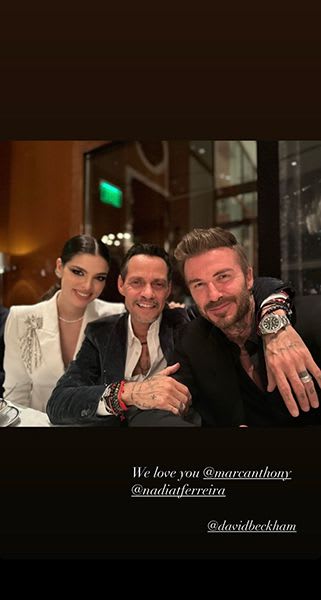 Nadia Ferreira Marc Anthony David Beckham