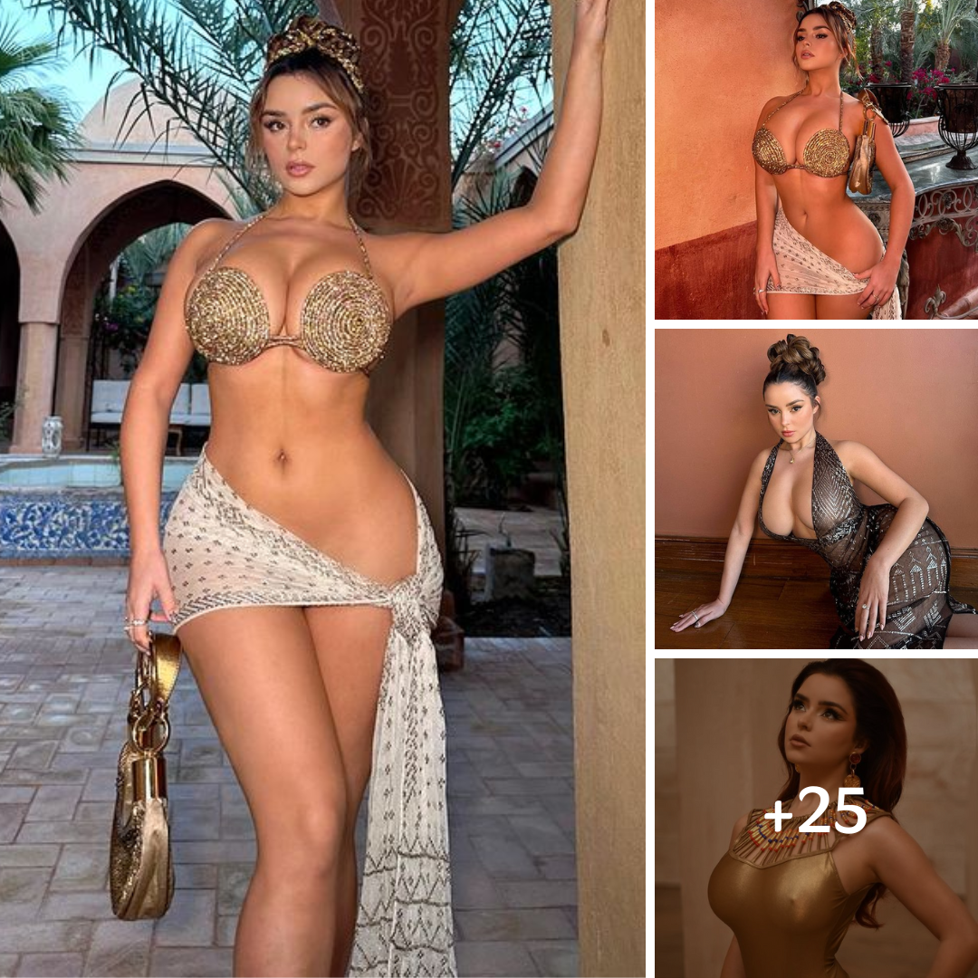 Demi Rose In Tight Gold Swimsuit Delivers ‘The Goddess Experience’