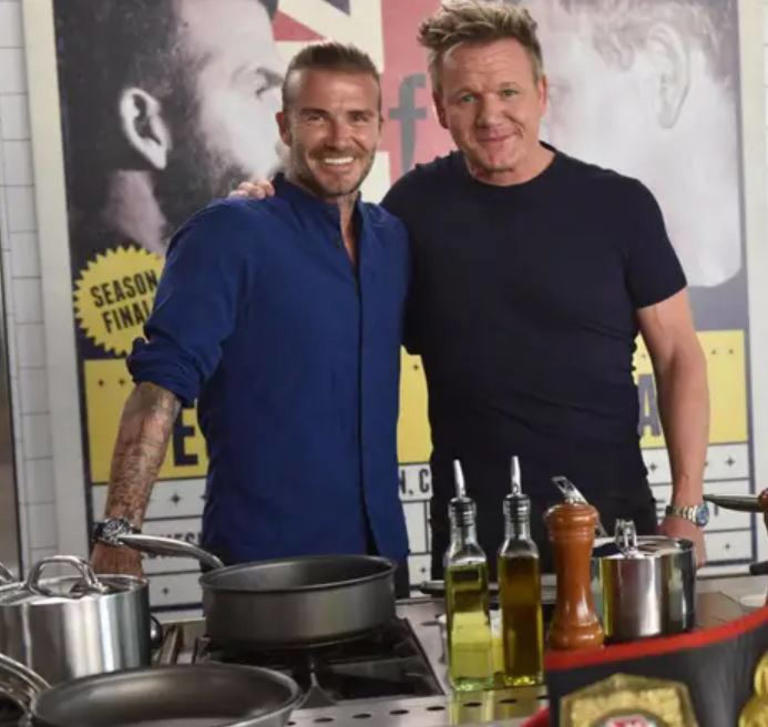 David Beckham has long been friends with celebrity chef Gordon Ramsay. Photo: Handout