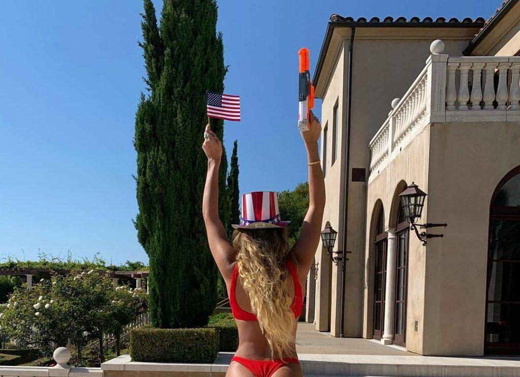 Sommer Ray celebrating Fourth of July in her bikini.