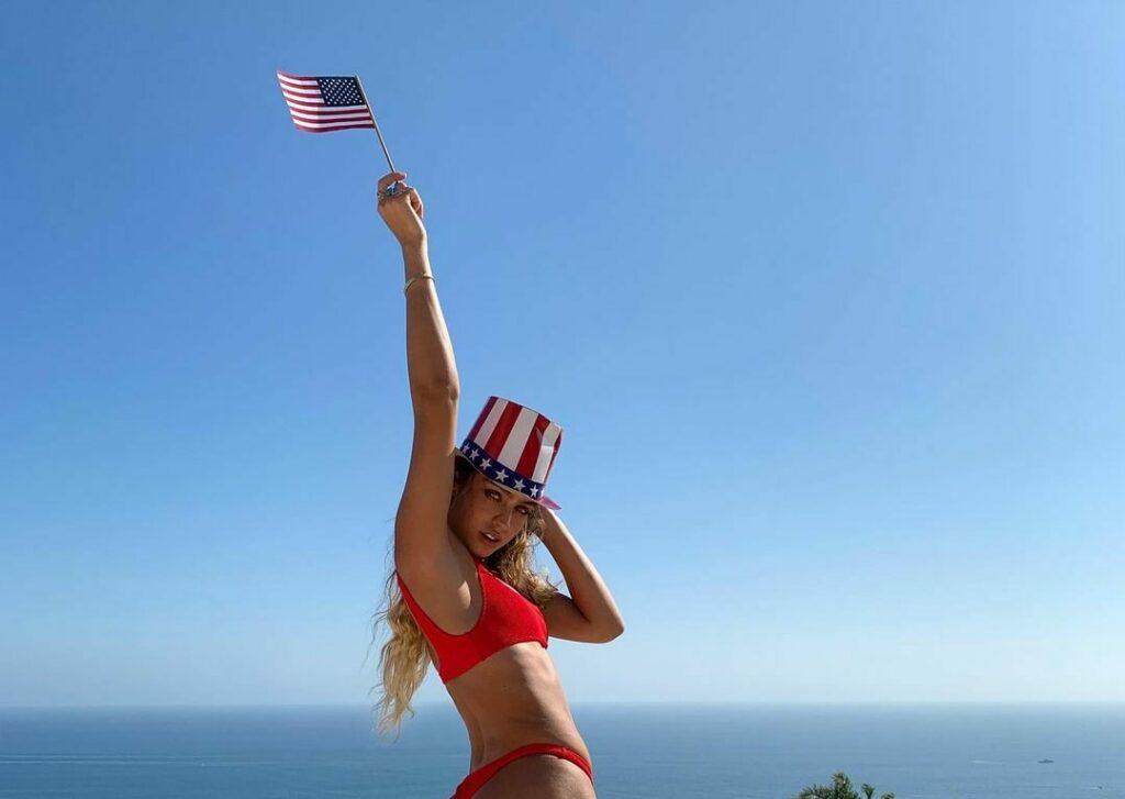 Sommer Ray celebrating Fourth of July in her bikini.