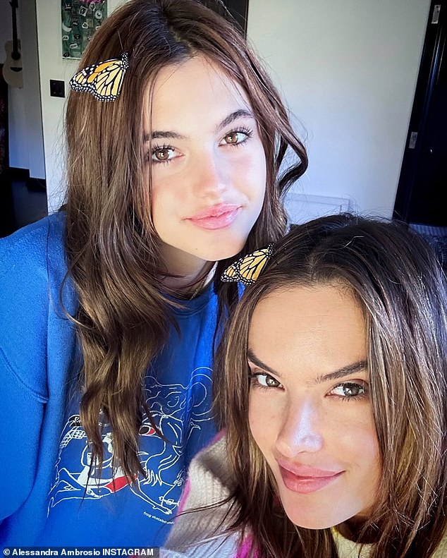 So similar: Alessandra Ambrosio shared a new photo with her daughter. The teen looked like a mini-me of the Vogue cover girl in the image shared to Instagram on Monday