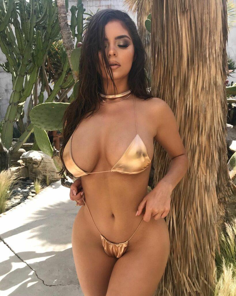 Demi Rose posing for the camera.