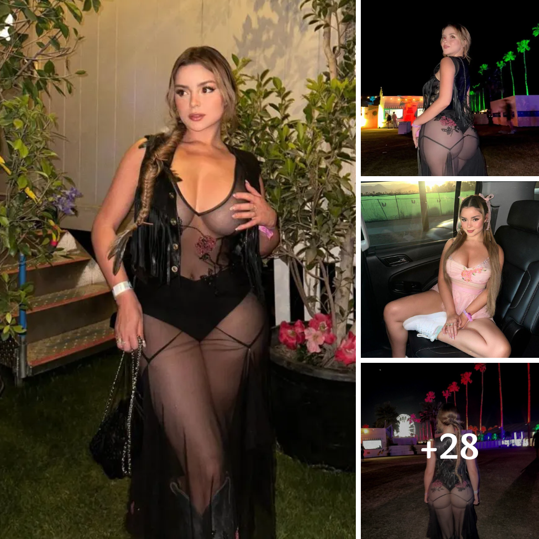 Demi Rose Makes Jaws Drop In Her Sheer Black Dress At Coachella