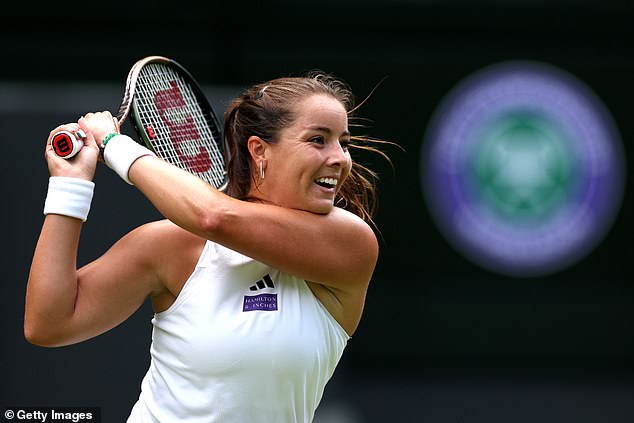 Britain's hope: Burrage is fresh off her first ever win at the showpiece event after she advanced into the second round of Wimbledon on day one