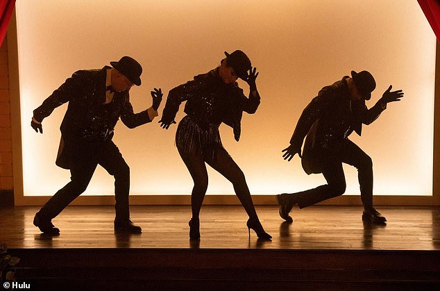 Dance number: The trio take to the stage for a fun dance number