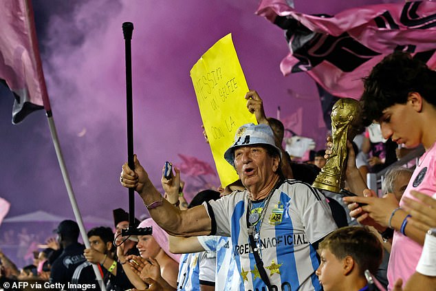 Inter Miami supporters went wild in the stands after the game-changing goal