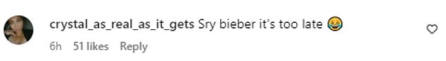 Could it be? While the clip was shared to promote the upcoming release of her new track, Single Soon, her fans were quick to claim it was a message for Justin and his wife Hailey