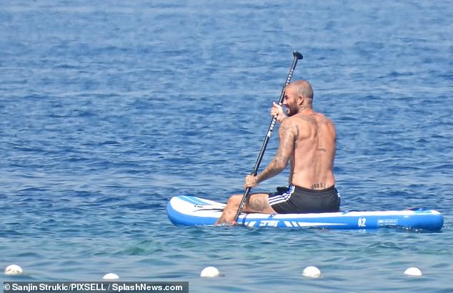 New look! David continued to show off his buzzcut after he returned to his short hairstyle earlier this month - a look reminiscent of his 2000s Manchester United days