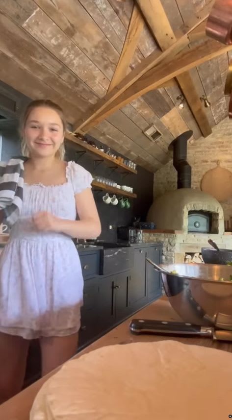 Harper Beckham dancing salsa in the kitchen