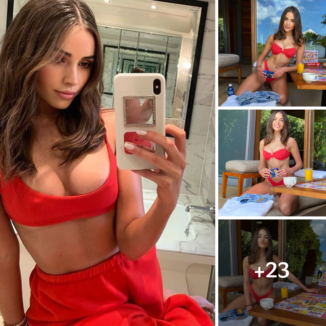 Olivia Culpo In Skimpy Bikini Shows Her Morning Orange Juice