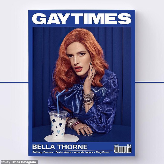 Cover girl: In a quote released by the magazine, Bella said: 'It seems like no one understands bisexuality at all. In this world it's like you're either gay or you're straight; there's no in between. If you f*cked a guy once, you must be gay'