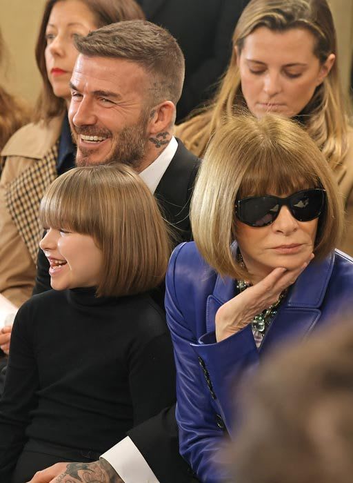 harper beckham with anna wintour